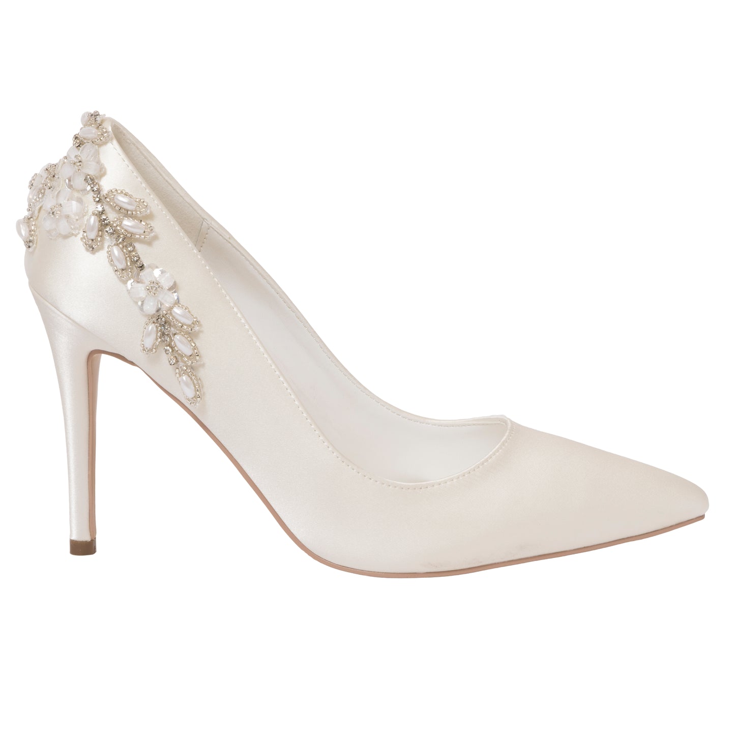 Martinos Bridal Shoes Erika (Embellished Satin Ivory Stiletto Pumps – Luxe Bridal Edition)